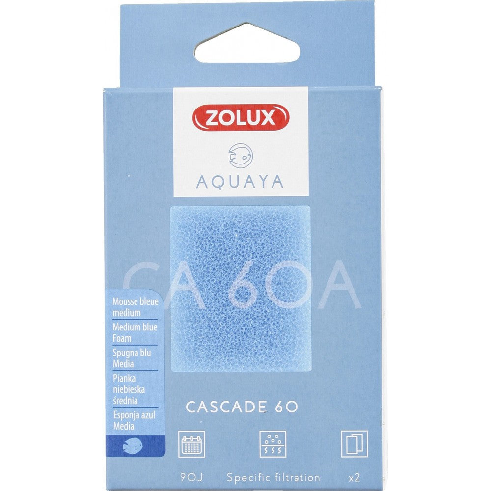 Zolux Filtre pour pompe cascade 60 lot de 2 mousses