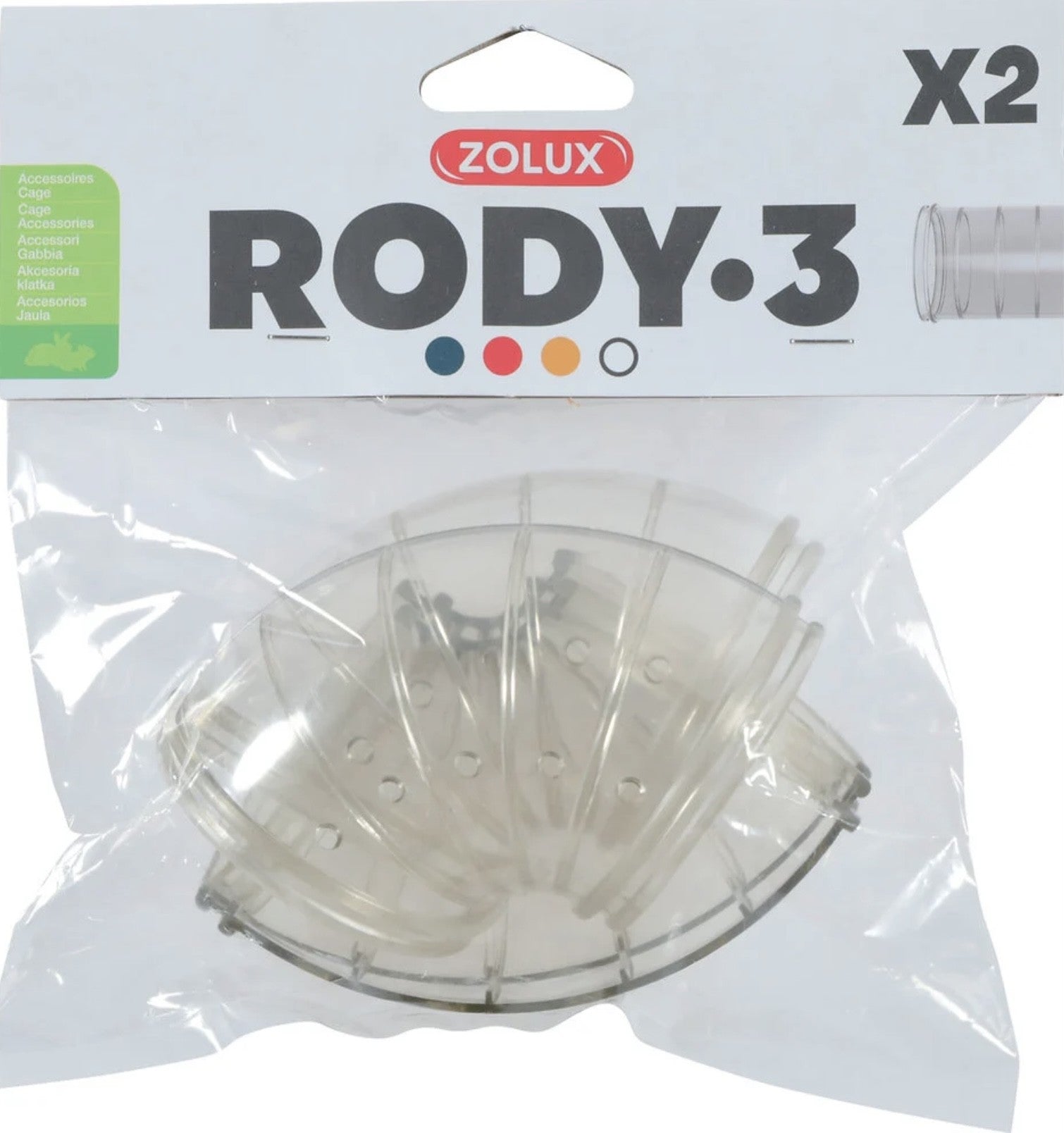 Zolux Tube coudé pour cage de rongeur lot de 2