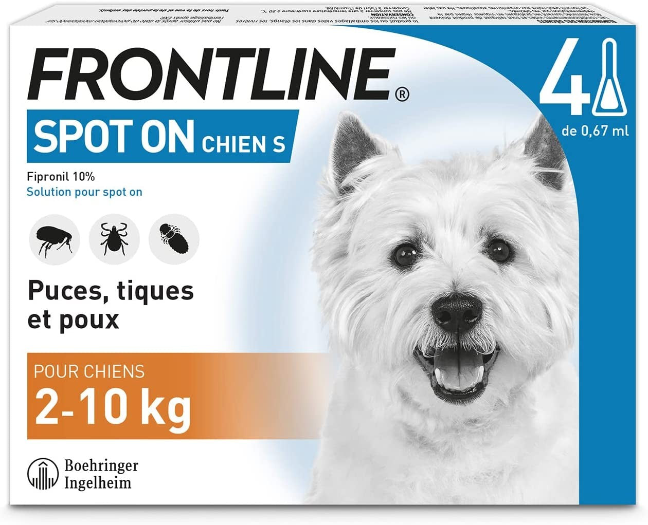 Frontline SpotOn Pipettes antiparasitaires pour chiens