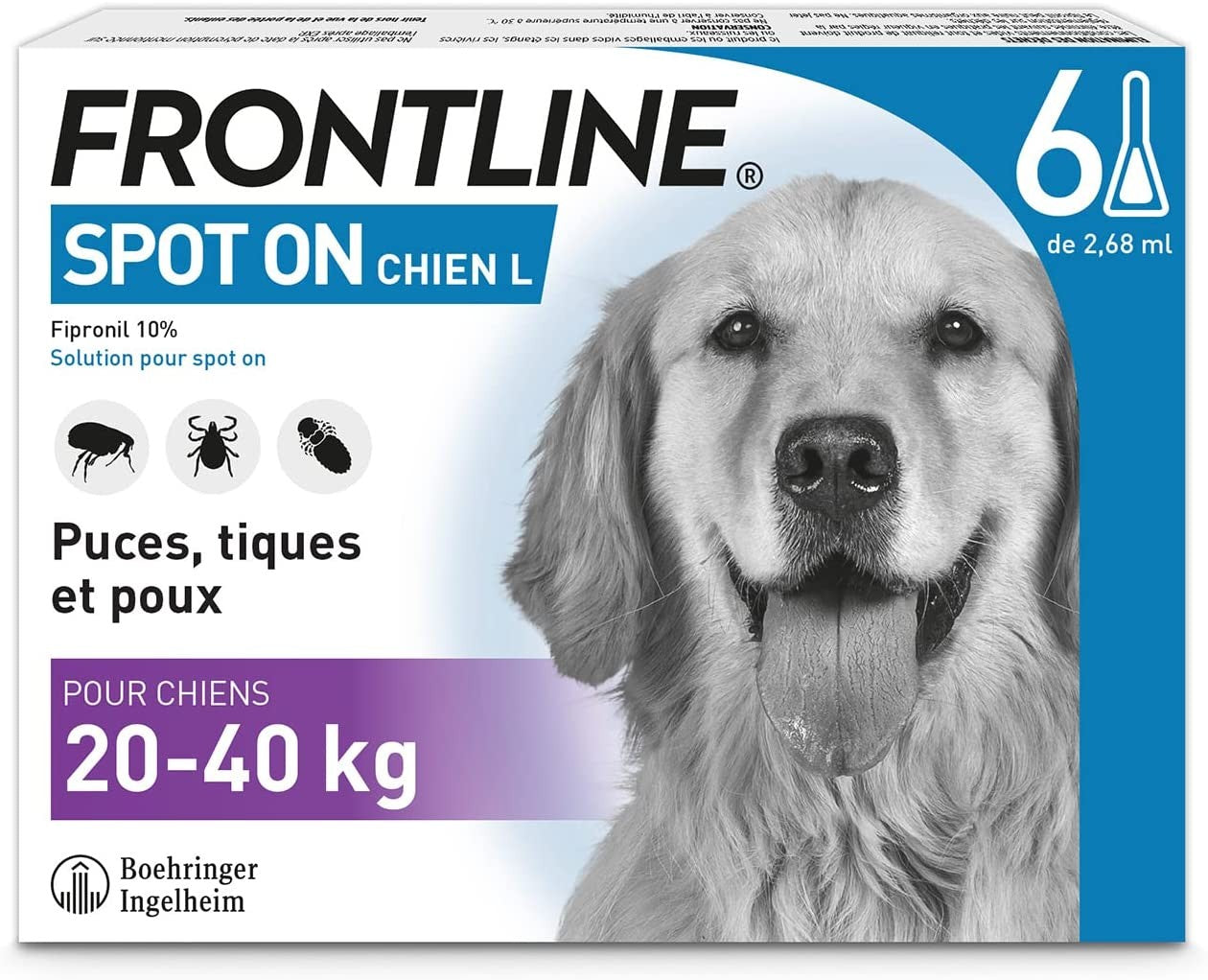 Frontline SpotOn Pipettes antiparasitaires pour chiens