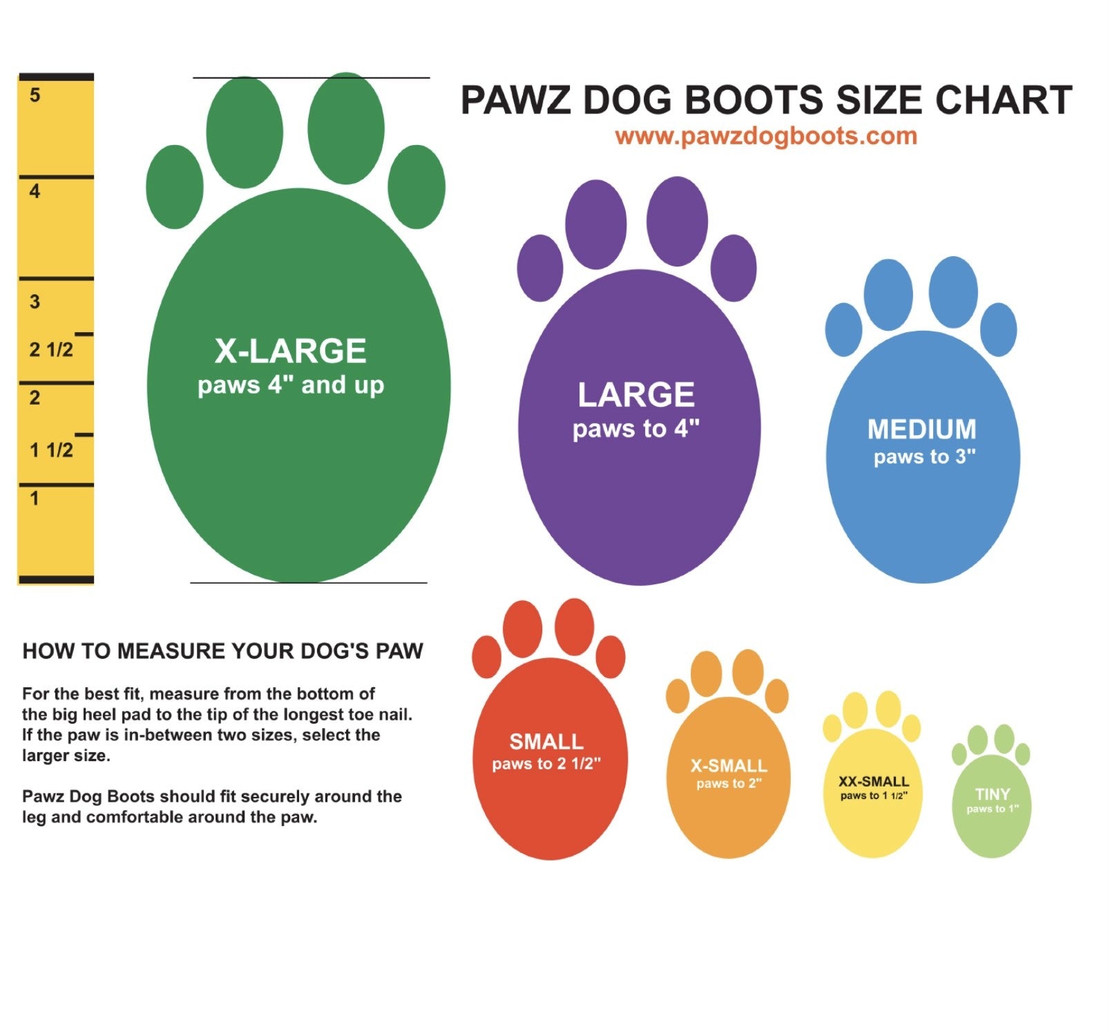 Pawz Protex - Bottes de protection pour chien en seve d'hevea