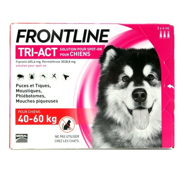 Frontline Tri-act - Pipettes antiparasitaires pour chiens