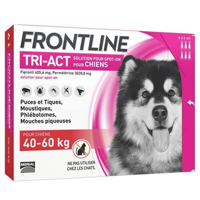 Frontline Tri-act - Pipettes antiparasitaires pour chiens