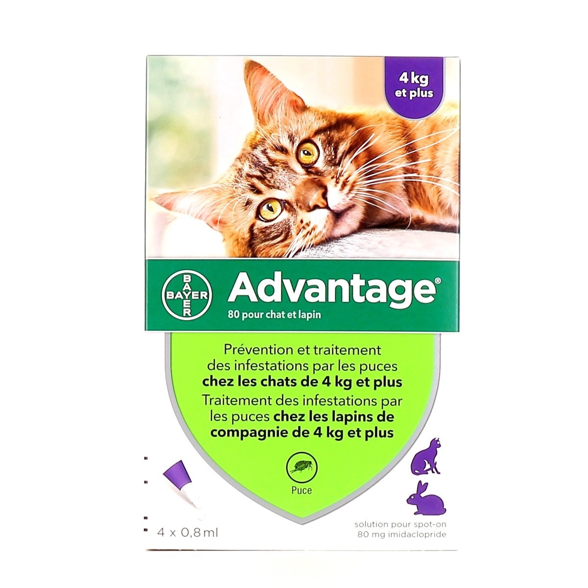 Advantage - Pipettes antiparasitaires pour chat