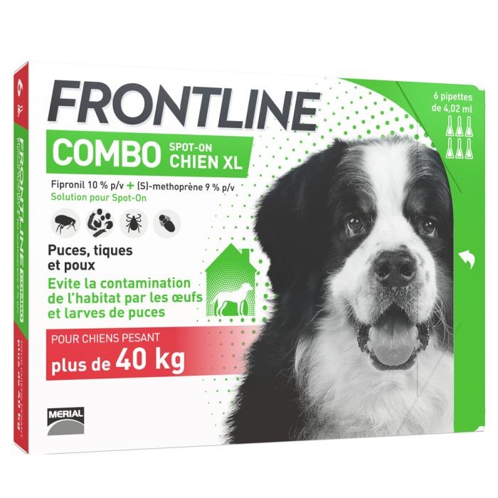 Frontline Combo - Pipettes 2en1 antiparasitaires pour chiens
