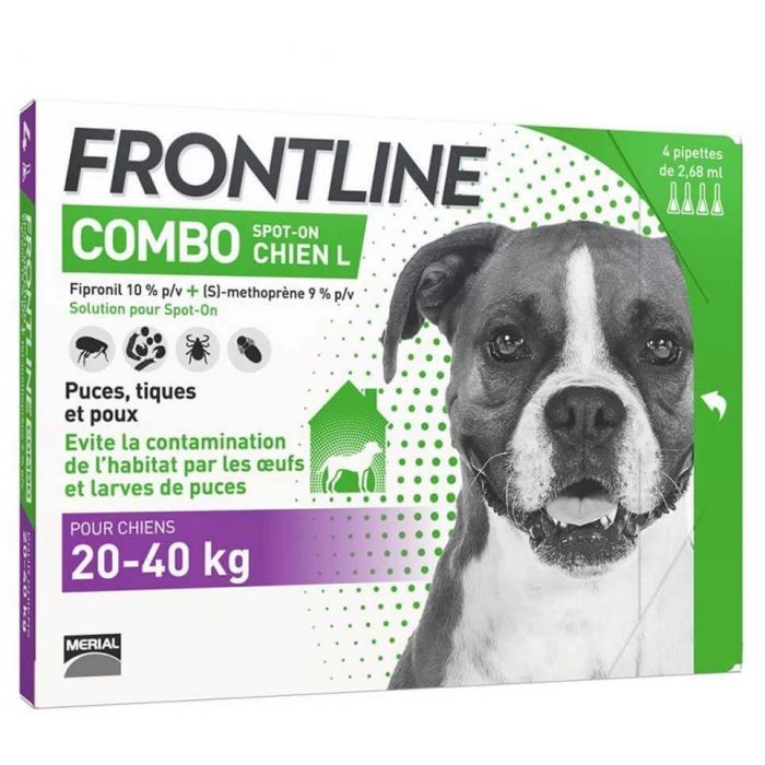 Frontline Combo - Pipettes 2en1 antiparasitaires pour chiens