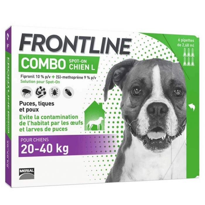 Frontline Combo - Pipettes 2en1 antiparasitaires pour chiens