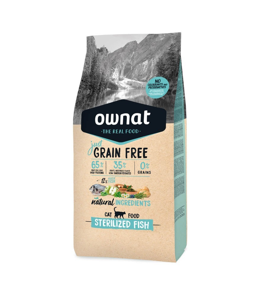Ownat Just Grain Free Sterilized Fish croquettes pour chat