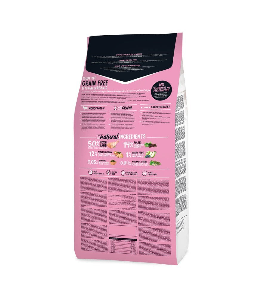 Ownat Grain Free Hypoallergenic Mini Lamb croquettes pour chien