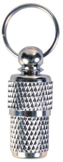 Tube adresse en metal chrome pour collier