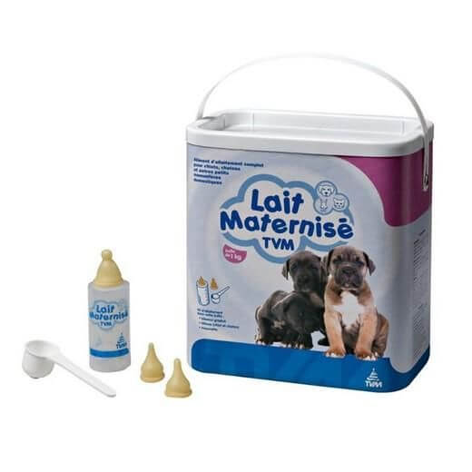 TVM lait maternisé avec biberon et dosette pour chiots et chatons