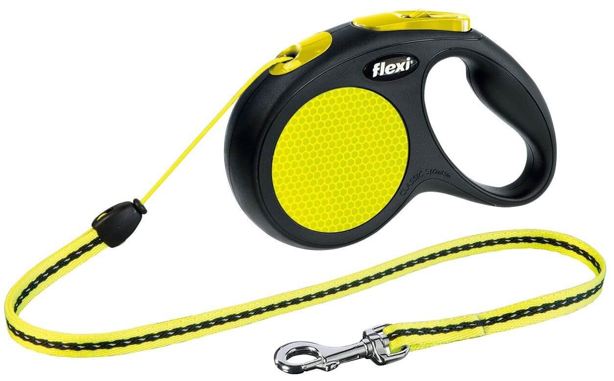 Flexi laisse corde couleur neon