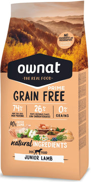 Ownat Grain Free Prime junior lamb croquettes pour chien
