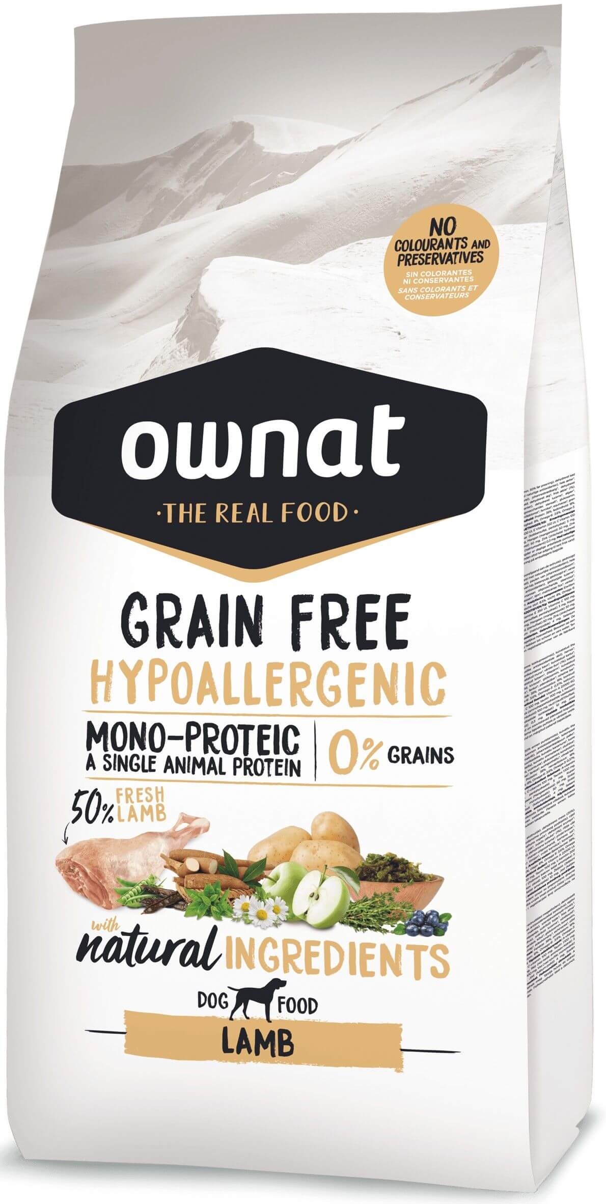 Ownat Hypoallergenic lamb croquettes pour chien