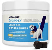Glandex supplement de fibres probiotiques pour chiens - 60 gommes DLUO courte et dépassée