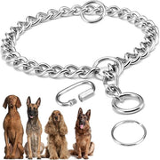 Collier etrangleur a grands maillons chrome pour chien, 1Taille: M/L