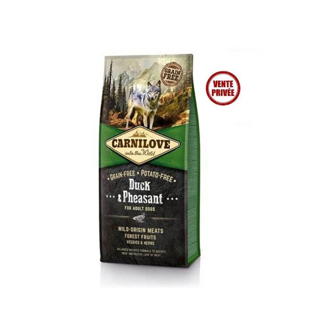 Carnilove Canard et Faisan croquettes pour chien