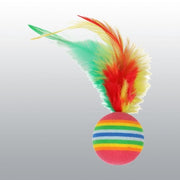 JOUET CHAT BALLES PLUMES X4