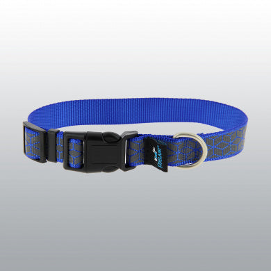 COLLIER MOTIF REFLECH.BLEU 28-40CM