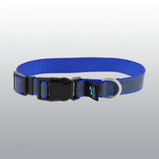 COLLIER MOTIF REFLECH. BLEU 38-60CM