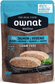 Ownat Grain Free Prime sachet chat saumon et hareng