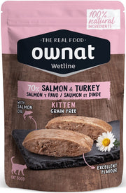 Ownat Grain Free Prime sachet chat saumon et dinde