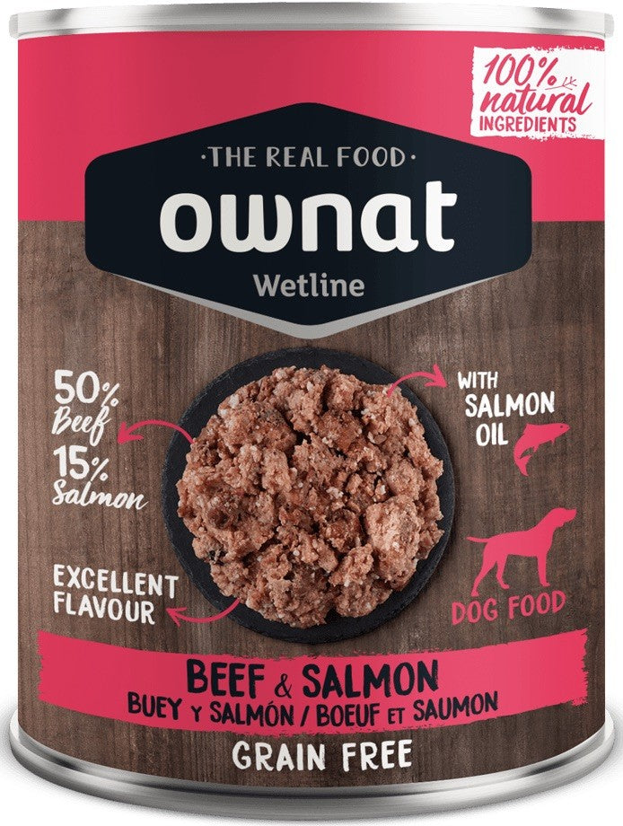 Ownat Grain Free Prime chien boeuf et saumon