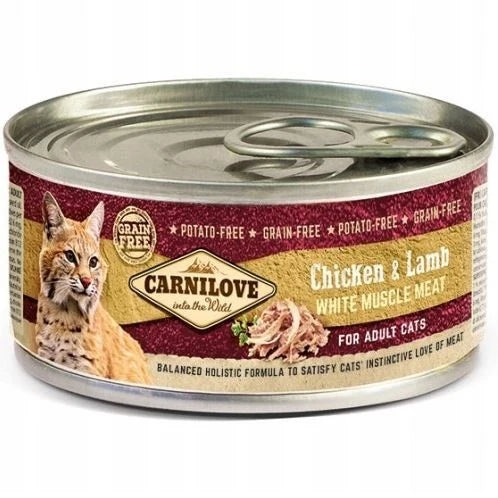 CARNILOVE CT ADULT CHICK&LAMB 100G