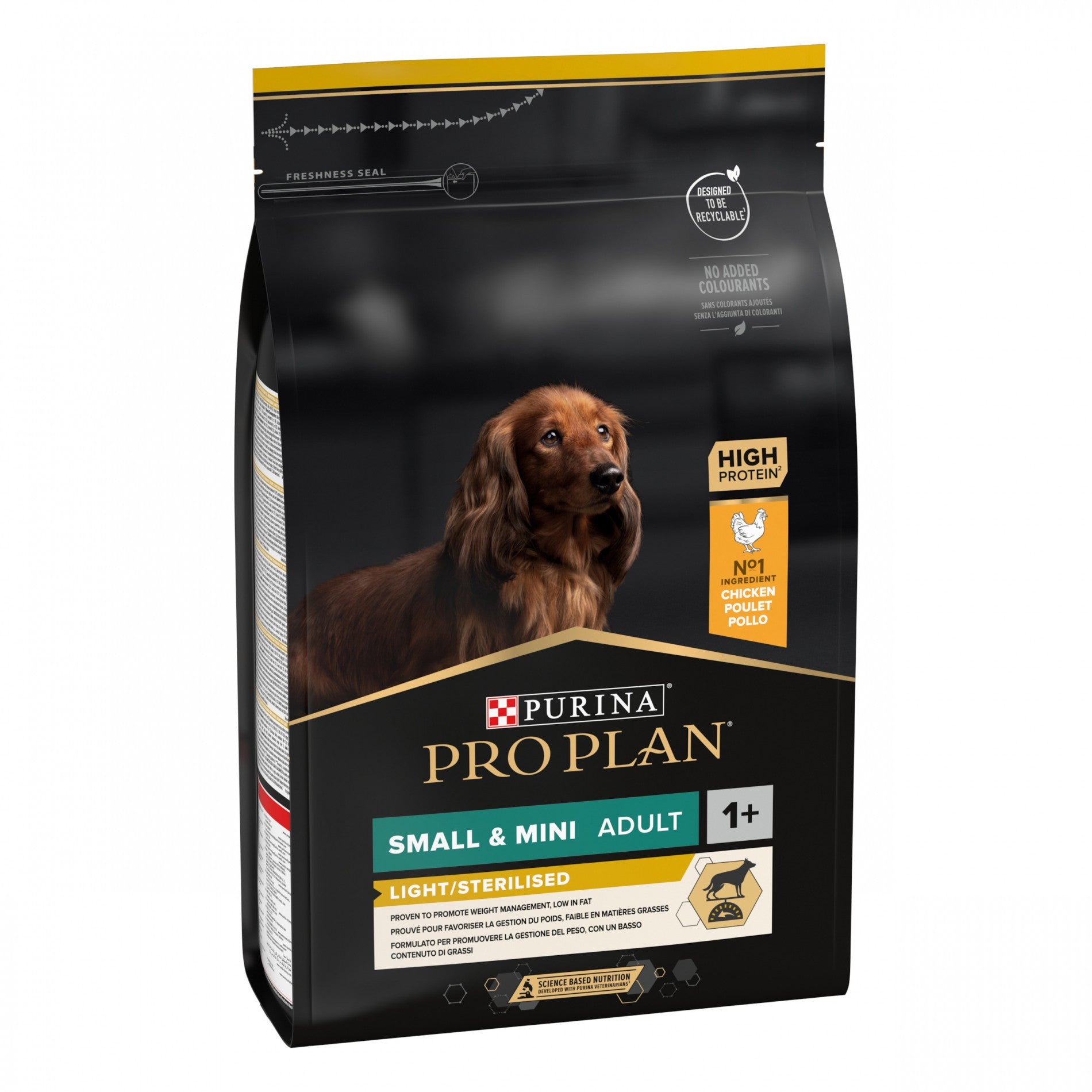 PRO PLAN Light/Sterilised Small & Mini Adult au Poulet - Croquettes pour chien