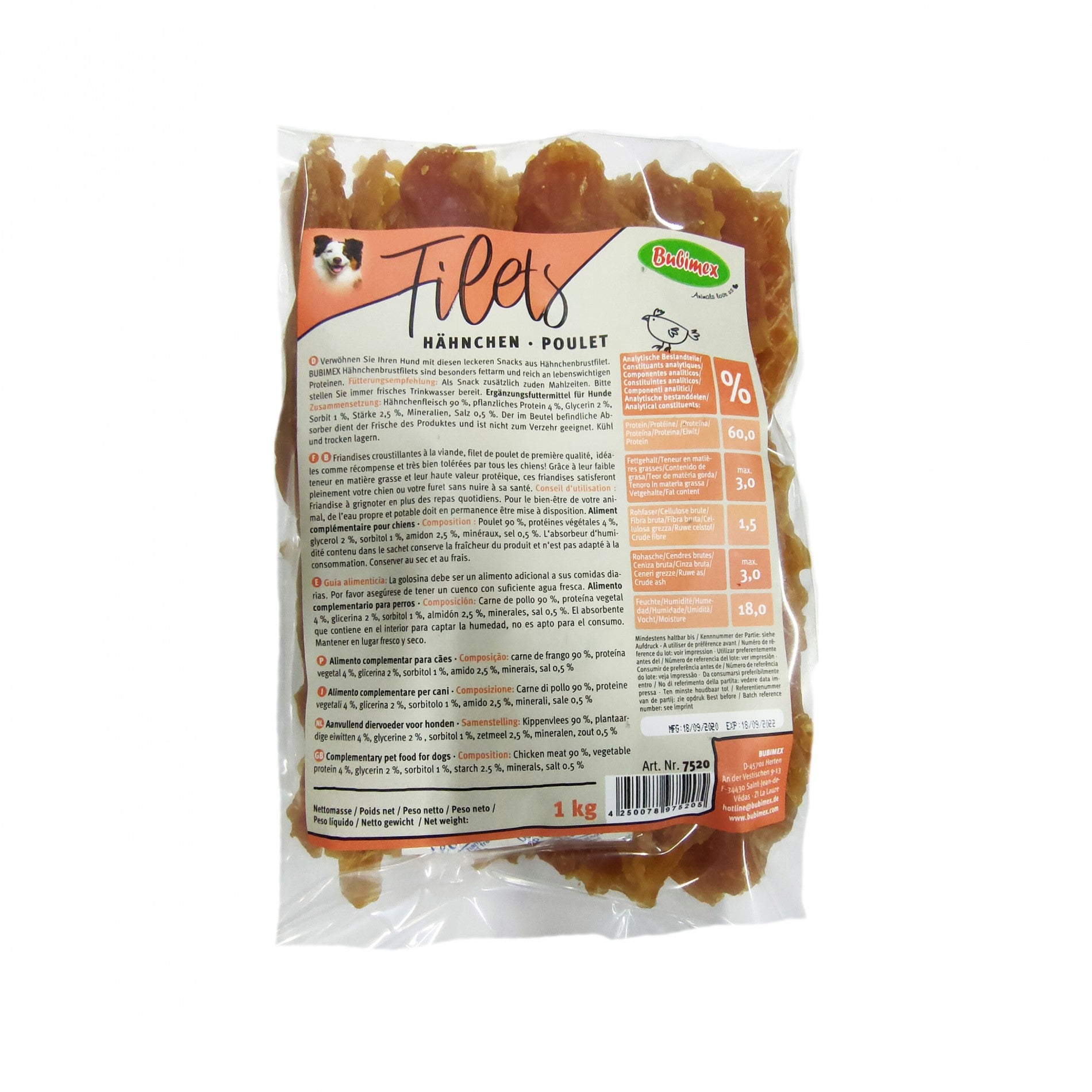 Filets de viande pour chien