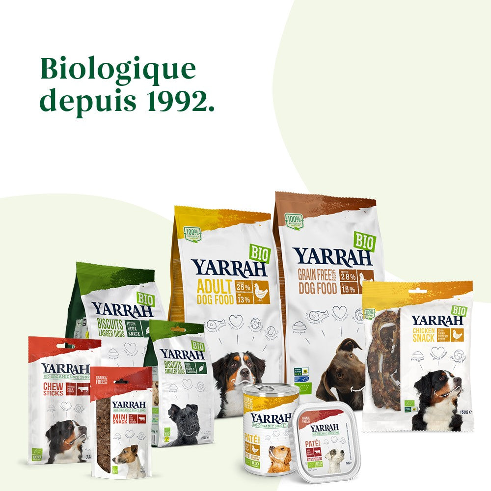 Yarrah sticks à mâcher bio pour chien