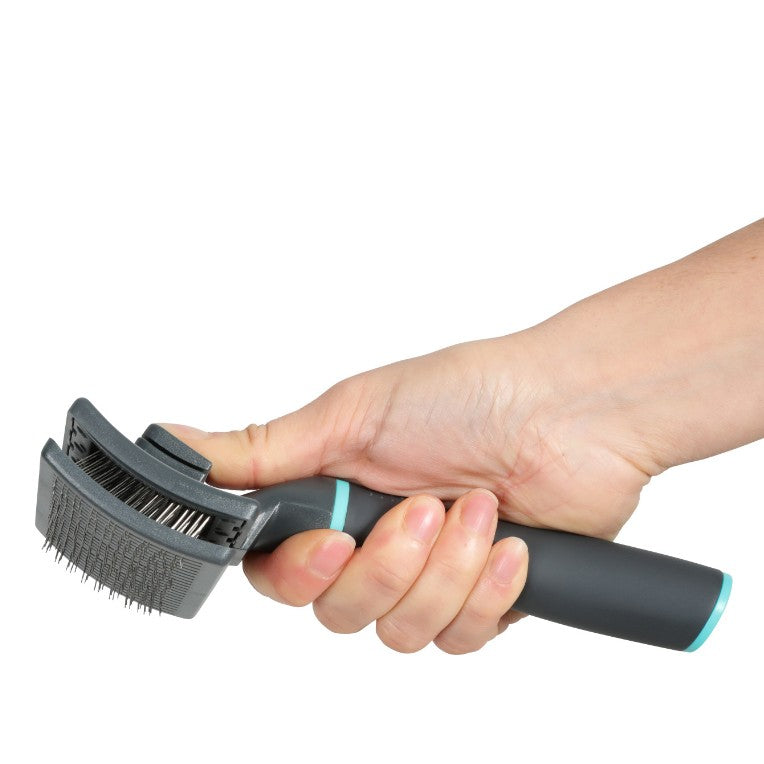 Brosse Anah Slicker rétractable pour chien
