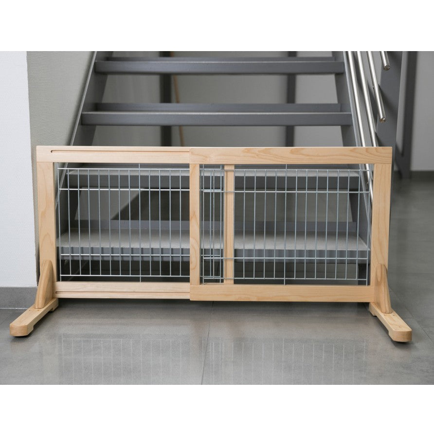 Barrière extensible en bois