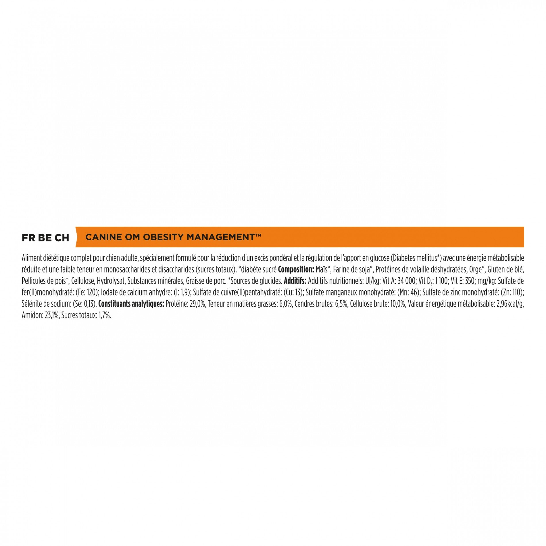 Proplan Veterinary Diets OM Obesity Management Chien