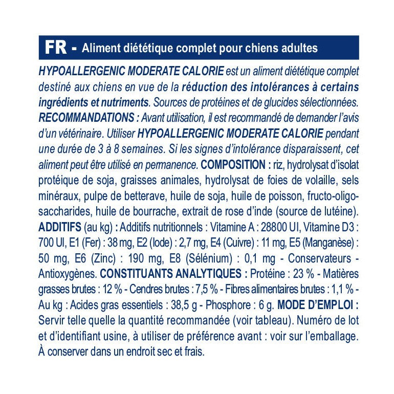 Royal Canin Veterinary Hypoallergenic Moderate Calorie