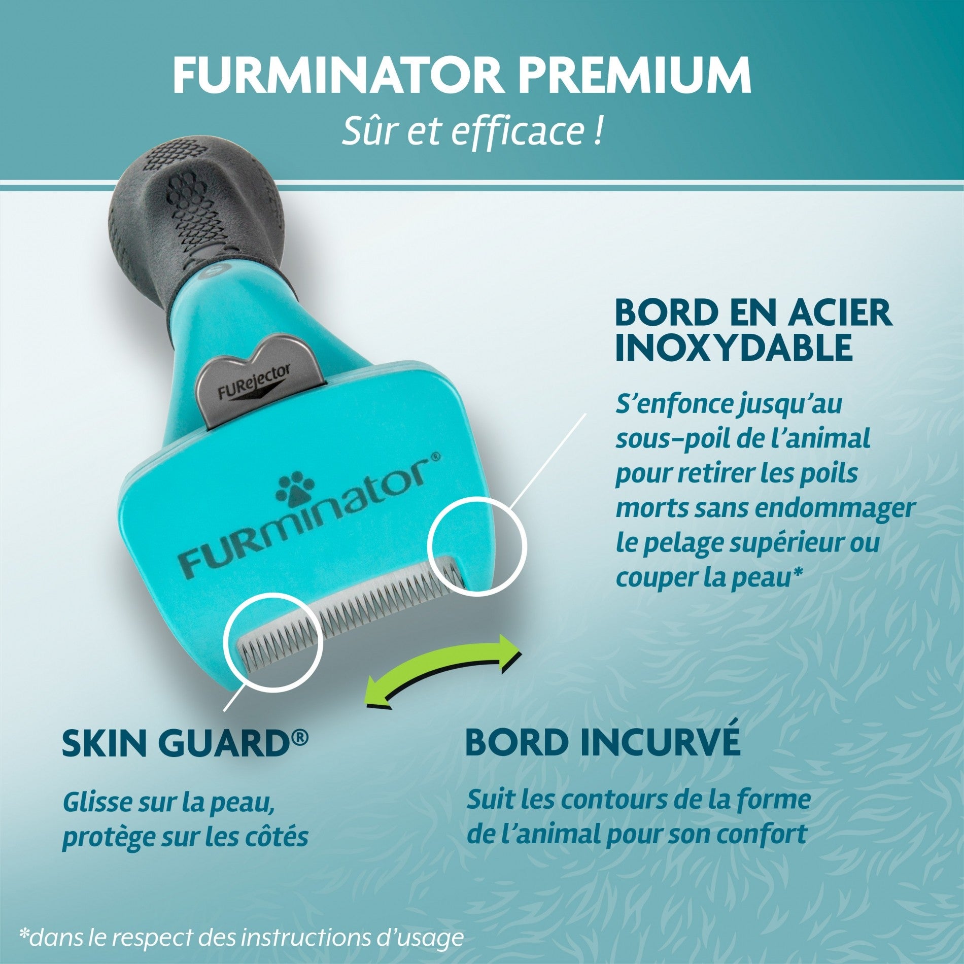 Brosse Furminator poils longs