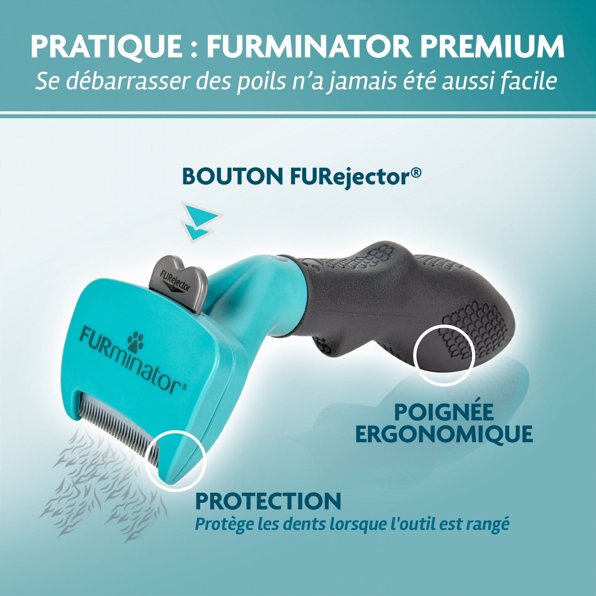 Brosse Furminator poils longs