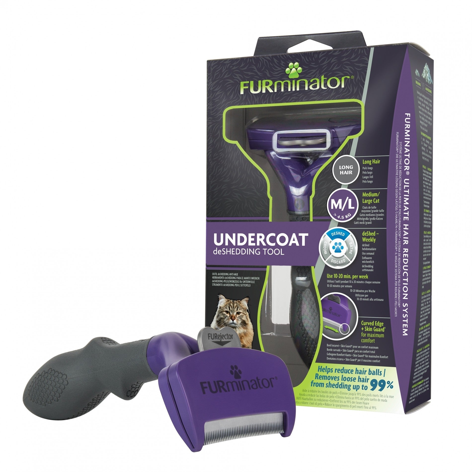 Brosse Furminator poils longs