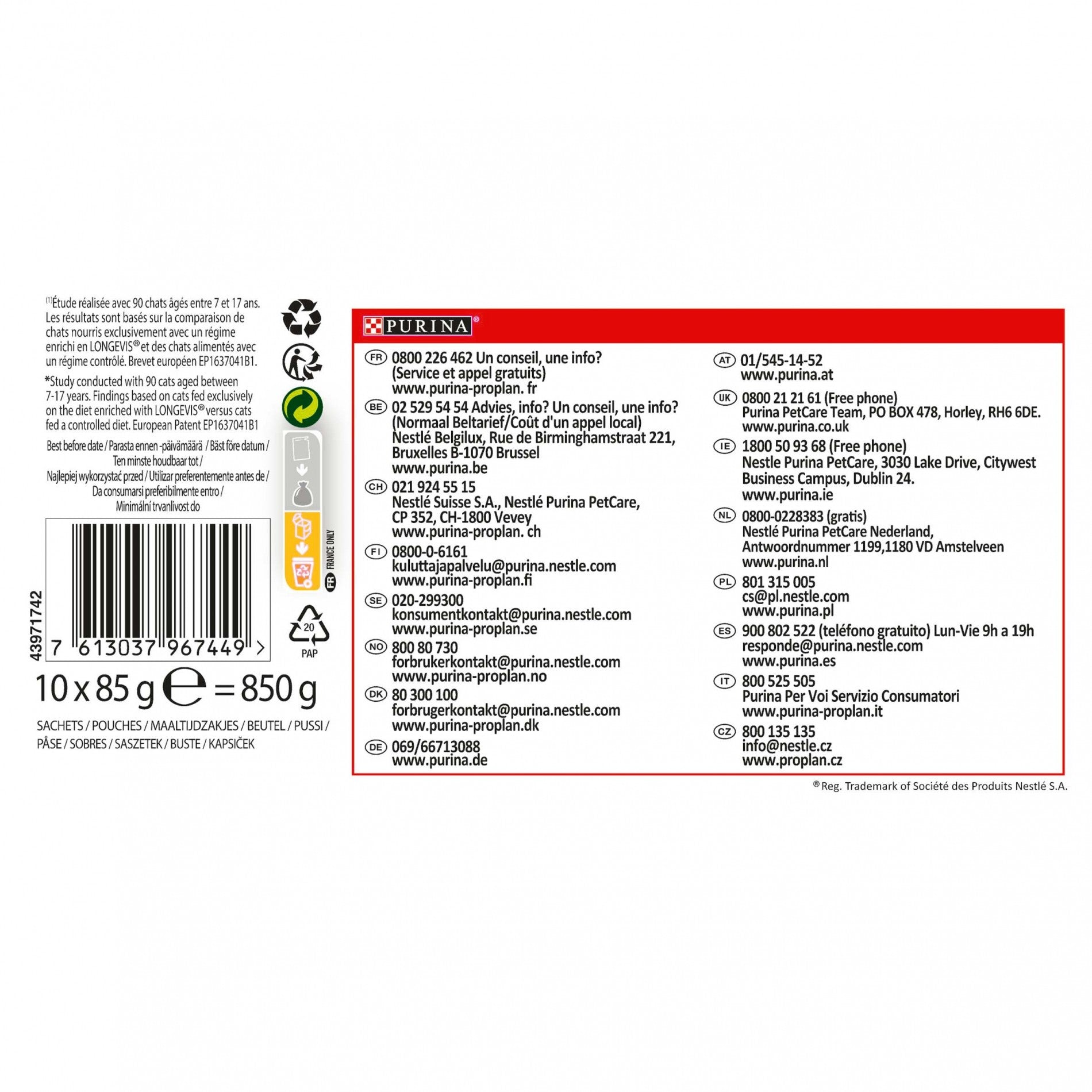 Proplan Nutrisavour Sterilised 7+ Longevis en mousse