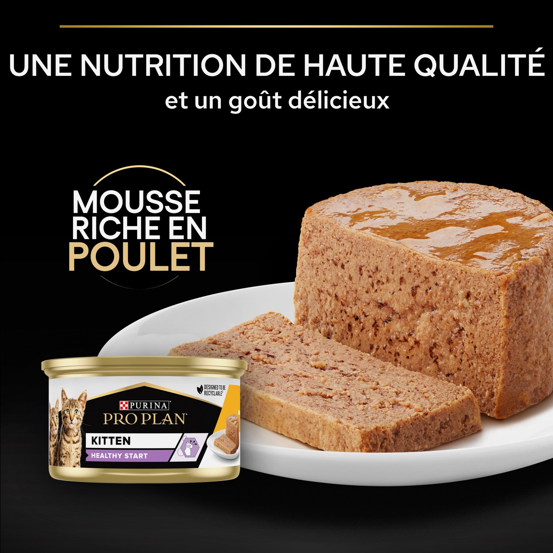 PRO PLAN Healthy Start Kitten en mousse au Poulet - Pâtée pour chaton