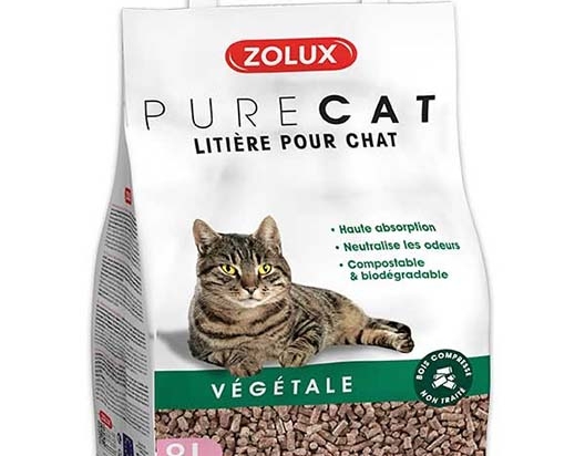 Litière pour chat Végétale Purecat 8L