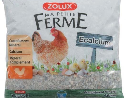 Zolux Complément minéral riche en calcium pour animaux de la basse cour 2kg