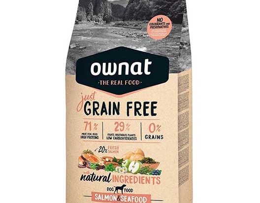 Ownat Grain Free Just Salmon and seafood croquettes pour chien