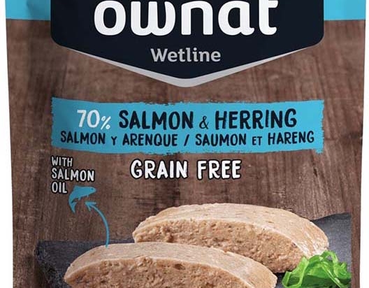 Ownat Grain Free Prime sachet chat saumon et hareng