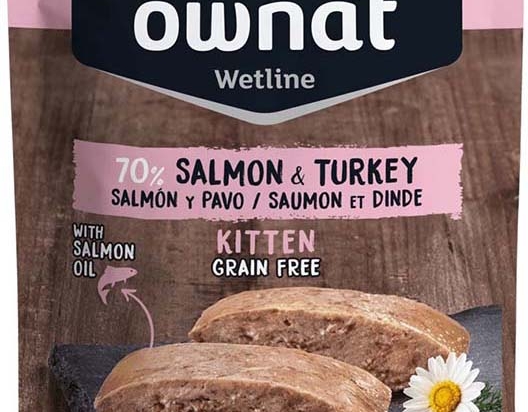 Ownat Grain Free Prime sachet chat saumon et dinde