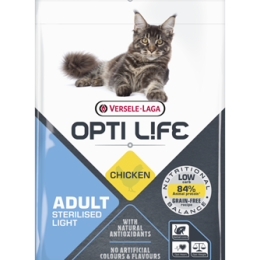 Opti Life - Croquettes adulte stérilisé light pour chat 2,5kg