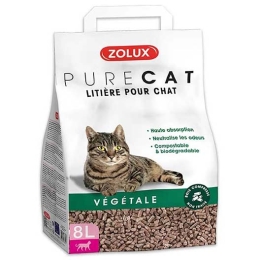 Litière pour chat Végétale Purecat 8L