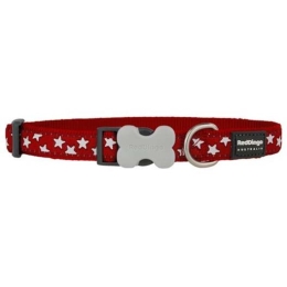 Red Dingo - Collier pour chien rouge à étoiles