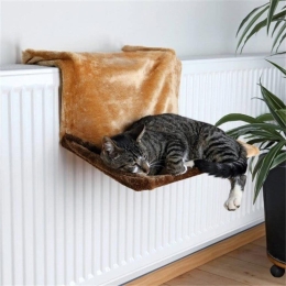 Lit en peluche pour chat à fixer au radiateur