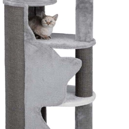 Arbre à chat design gris et blanc